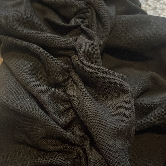 NWT Forever 21 Sheer Fitted Ruched Dress - Picture 3 of 6